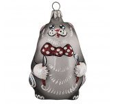 Ёлочная игрушка "Кот обжора" (Бирюсинка) серый