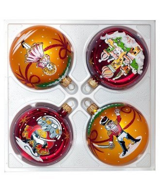 Набор ёлочных шаров 4х75мм "Щелкунчик"  (Ёлочка)