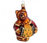 фигурка "Медведь с гармошкой" рубаха красная (Ариель)