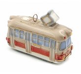 Ёлочная игрушка "Трамвай" (Фарфоровая мануфактура)