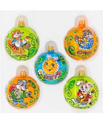 набор ёлочных шаров 5 х 60 мм "Колобок" (Ёлочка)