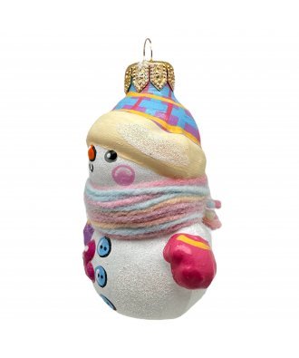Ёлочная игрушка "Снеговик Карамелька" (Мария) 