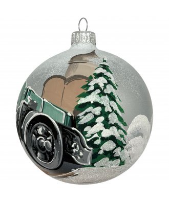 Ёлочный шар 100 мм "Москва. Царь-пушка" (Винтажный шар)