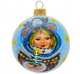 Ёлочная игрушка медальон "Девочка с ёлкой" (ЭВИС)