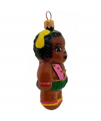 Ёлочная игрушка "Негритёнок девочка" (Иней)
