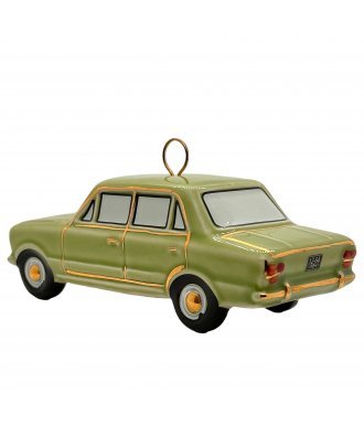 Ёлочная игрушка "Копейка" (Фарфоровая мануфактура) салатовая