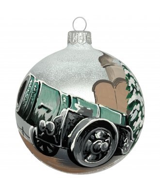 Ёлочный шар 100 мм "Москва. Царь-пушка" (Винтажный шар)