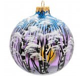 Ёлочный шар 100 мм "Берёзки" (Мария)