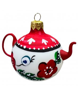 Ёлочная игрушка "Чайник. Русские мотивы" (Рождественское яблоко)