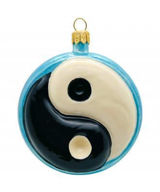 Ёлочная игрушка - медальон "Дракон Инь-Янь" (Гласс Алмаз)