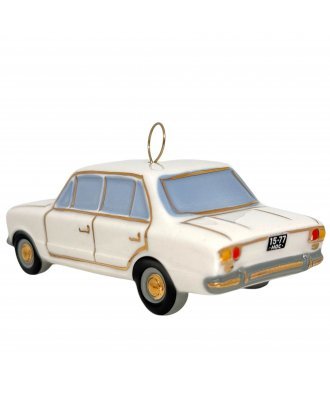 Ёлочная игрушка "Копейка" (Фарфоровая мануфактура) белая