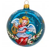 Ёлочный шар 100 мм "Ангелочек" (Ёлочка)